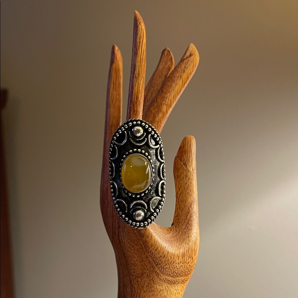 Western Yellow Stone Ring